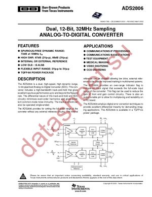 ADS2806Y/250 datasheet  